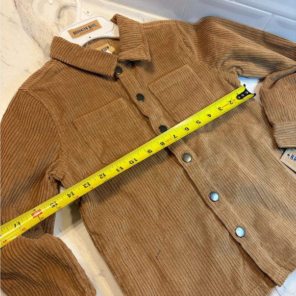 Brown Corduroy Kids flannel Shirt - Picture 2 of 4